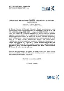 22/12/2015 Aviso - BME Bolsas y Mercados Españoles