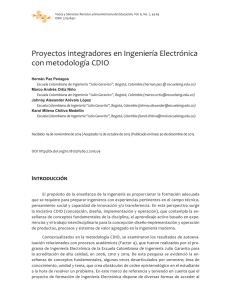 Proyectos integradores en Ingeniería Electrónica con metodología