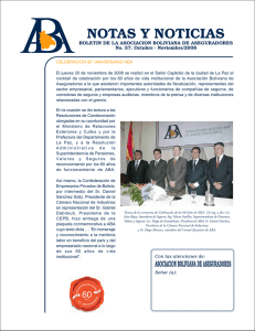 NOTAS Y NOTICIAS - Asociación Boliviana de Aseguradores