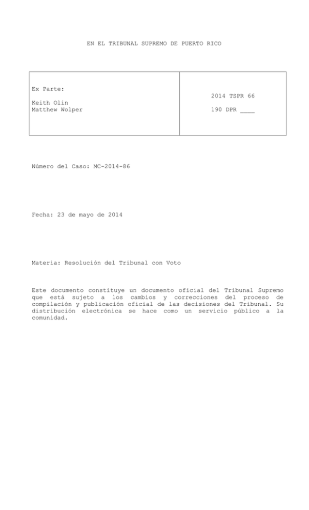2014TSPR66 Portal de la Rama Judicial