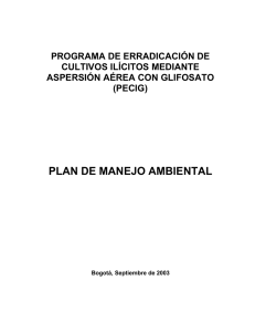 Plan de Manejo Ambiental - Observatorio de Drogas de Colombia