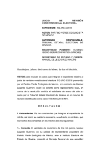 SG-JRC-0003-2016 - Tribunal Electoral de Sinaloa