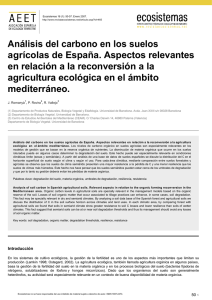 Análisis del carbono en los suelos agrícolas de España. Aspectos