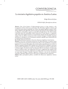 La iniciativa legislativa popular en América Latina