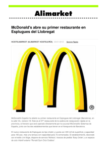 McDonald`s abre su primer restaurante en Esplugues del