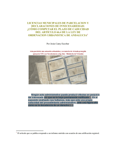 plazo de caducidad del art. 66.4 de la Ley de Ordenación