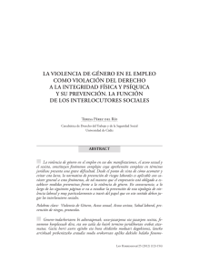 la violencia de género en el empleo como violación del derecho a la