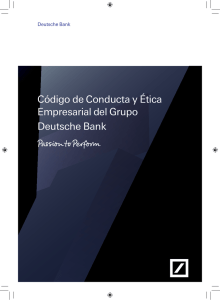 Código de Conducta y Ética Empresarial del Grupo Deutsche Bank