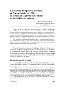 La condena de españoles a obrajes en Nueva España en 1721: su