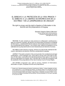 El derecho a la protección de la vida privada y el