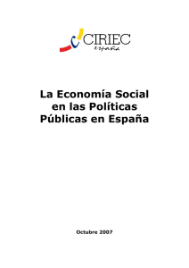 La Economía Social en las Políticas Públicas en España
