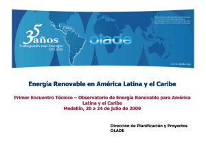 Energía Renovable en América Latina y el Caribe