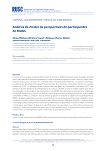 Análisis de clúster de perspectivas de participantes en MOOC