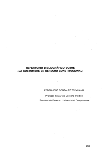 Repertorio Bibliográfico sobre la Costumbre en Derecho - e