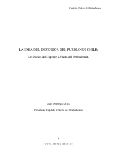 LA IDEA DEL DEFENSOR DEL PUEBLO EN CHILE: