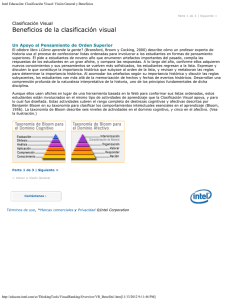 Intel Educación: Clasificación Visual: Visión General y Beneficios