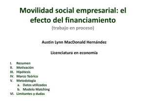 Movilidad social empresarial: el efecto del financiamiento