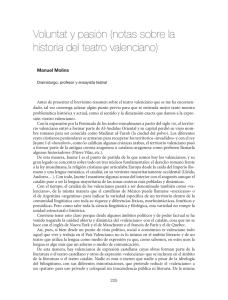 Voluntat y pasión (notas sobre la historia del teatro