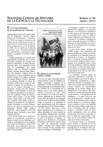 Boletín 36 - Sociedad Cubana de Historia de la Ciencia y la