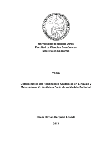 Universidad de Buenos Aires Facultad de Ciencias Económicas