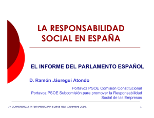 LA RESPONSABILIDAD SOCIAL EN ESPAÑA