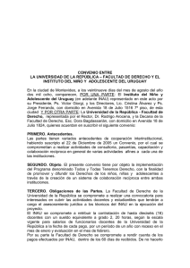 Convenio INAU-Derecho - Universidad de la República