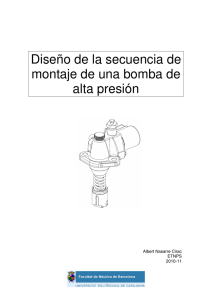 Diseño de la secuencia de montaje de una bomba de alta presión