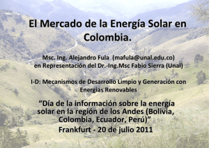 El Mercado de la Energía Solar en Colombia.