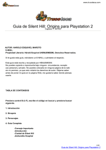 Guia de Silent Hill: Origins para Playstation 2