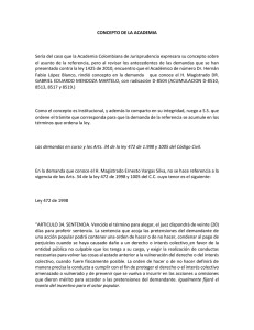 concepto academia - Academia Colombiana de Jurisprudencia