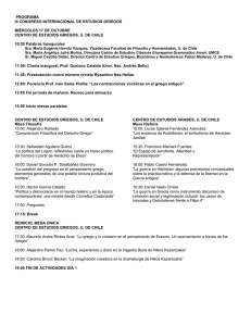 programa iii congreso internacional de estudios griegos miércoles