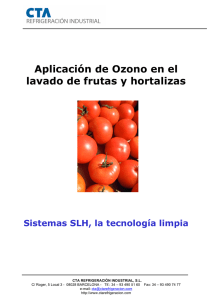 Aplicación de Ozono en el lavado de frutas y hortalizas