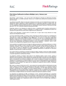 Fitch Afirma Calificación de Banco Múltiple León y Valores León