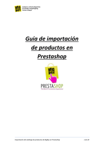 Guía de importación de productos en Prestashop