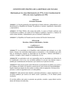 (última modif.) Constitución Política de la República de Panamá
