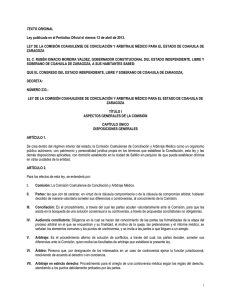 ley de la comisión coahuilense de conciliación y arbitraje médico