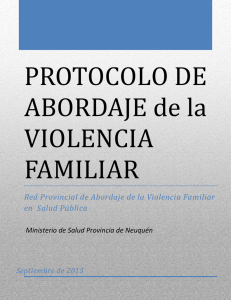 PROTOCOLO DE ABORDAJE de la VIOLENCIA FAMILIAR