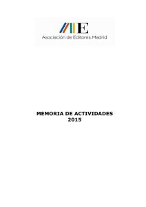 MEMORIA DE ACTIVIDADES 2015