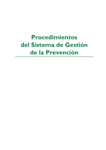 Procedimientos del Sistema de Gestión de la Prevención de la UPV