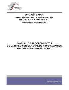 manual de procedimientos de la dirección general de programación