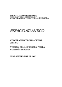 Programa Operativo 2007-2013