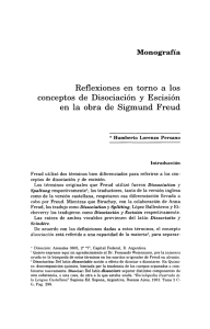 Reflexiones en torno a los conceptos de Disociaci&oacute;n y Escisi&oacute;n en