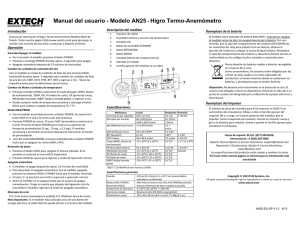 Manual del usuario - Modelo AN25 - Higro Termo