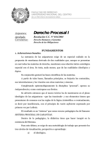 Derecho Procesal I - Facultad de Derecho