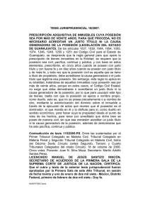tesis jurisprudencial 19/2007. prescripción adquisitiva de