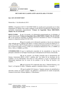 Dictamen 151/2015 - Dirección Nacional de Aduanas