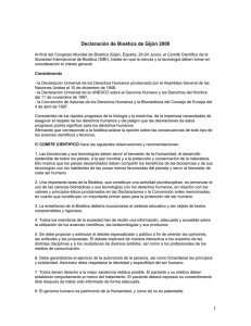 1 Declaración de Bioética de Gijón 2000
