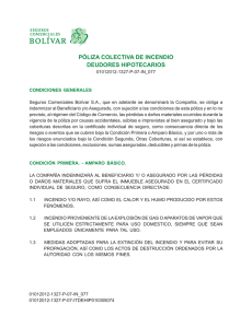 poliza colectiva de incendio deudores hipotecarios