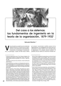 Del caos a los sistemas: losfundamentos de ingenier&iacute;a en la teor&iacute;a