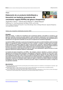 Elaboración de un producto biofertilizante y biocontrol con bacterias